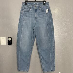Old Navy High-Waisted Barrel Ankle Jeans, 12 Tall, 804461